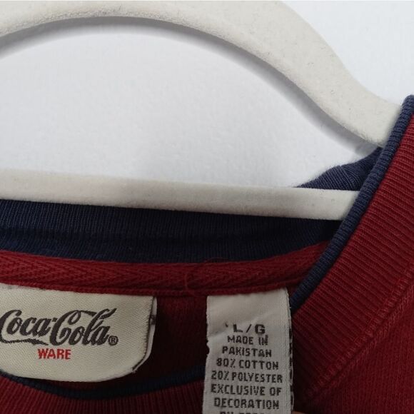 Vintage Coca Cola red sweatshirt size large - Picture 4 of 5